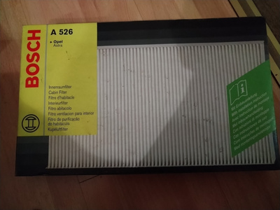 Opel Astra G, H Raitisilmasuodatin Bosch A526