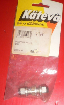 Puserrinliitin  8mm 2 kpl.