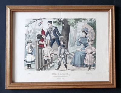 DER BAZAR, Moda -lapset 1894 Kuvitettu naisten muotilehti