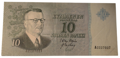 10 Markkaa 1963 ilman Litt A2227027