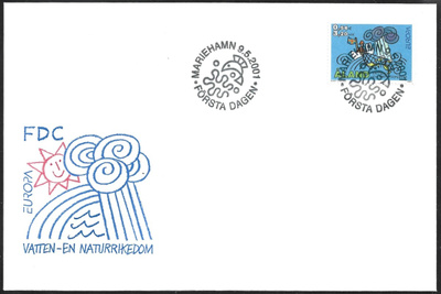 FDC Åland 2001  Eurooppa-merkki   LaPe ÅL 191