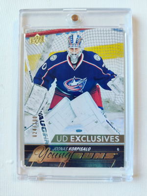 15-16 UD Young Guns Exclusive - Joonas Korpisalo /100
