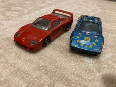 Ferrarit F40 ja 512BB 1/43 made in Italy