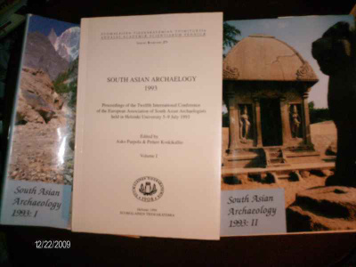 Asko Parpola ym: South Asian Archaelogy 1993 I-II (Sis.pk)