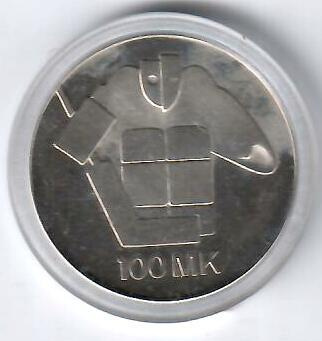 100mk 1991 MM-Jääkiekko Hopeaa