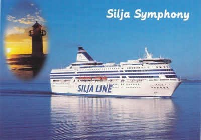 SILJA SYMPHONY - laivakortti, laivaleima