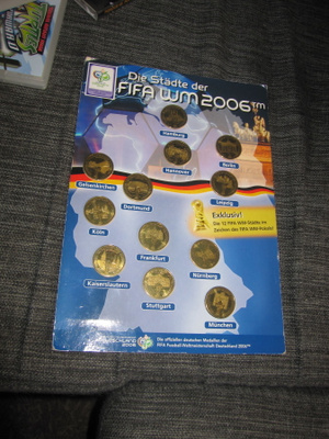 12 x Die Städte der WM 2006 Medaille Münze ; JALKAPALON MM
