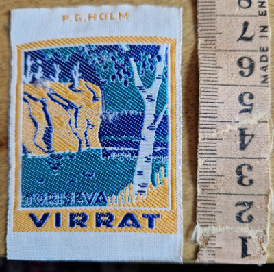 Virrat /Torisevavintage kangasmerkki. P.G HOLM