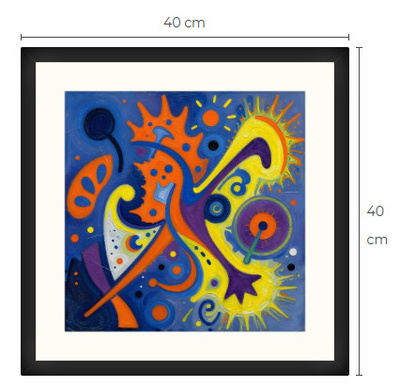 Uusi uniikki abstrakti art print taulu 40 cm x 40 cm
