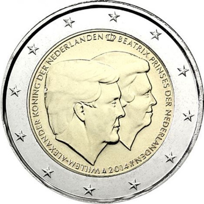Alankomaat 2014 2 € Kaksoismuotokuva UNC