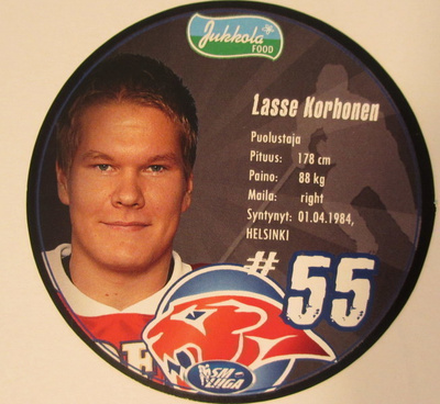 Lasse Korhonen HIFK pyöreä kiekkojuustokortti