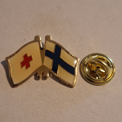 PUNAINEN RISTI/SUOMI LIPPU PINSSI