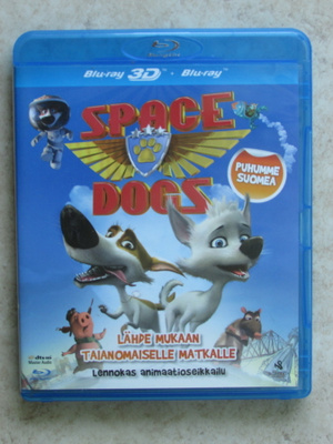 Space Dogs, blu-ray 3D + blu-ray. suomi puhe