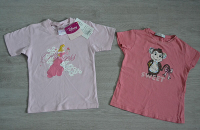 Disnay Prinsessa 90cm ja ZA girls sweet apina t-paita 4-5v t