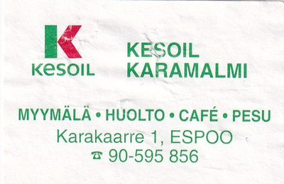 Espoo. Kesoil Karamalmi   7/6
