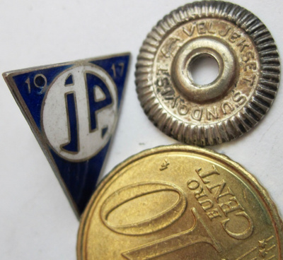 VANHA Ruuvimerkki JP 1917 Jukolan Pojat? Urheiluseura Hopeaa