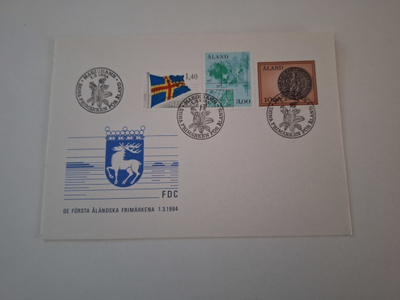 FDC ÅLAND 1.3.1984 YLEISMERKIT