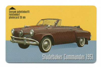 Puhelinkortti STUDEBAKER COMMANDER 1951