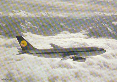 LENTOKONEKORTTI - AIRBUS A 300 - LUFTHANSA - 1