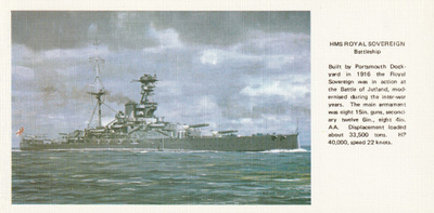LAIVAKORTTI - TAISTELULAIVA HMS SOVEREIGN