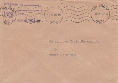 Sotilaspostia, TALOUSVARIKKO, Hämeenlinna 10