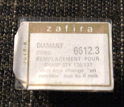 Levysoittimen neula Zafira Diamant 6612.3 Sharp STY 136/137