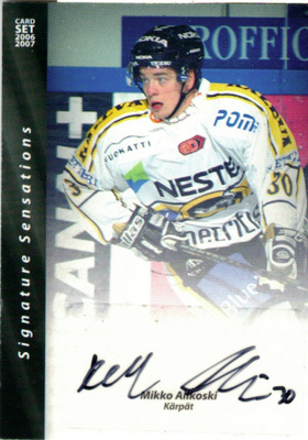 2006-07 Cardset MIKKO ALIKOSKI Kärpät Signature Sensations