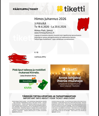 Himos Juhannus 3pv lippu