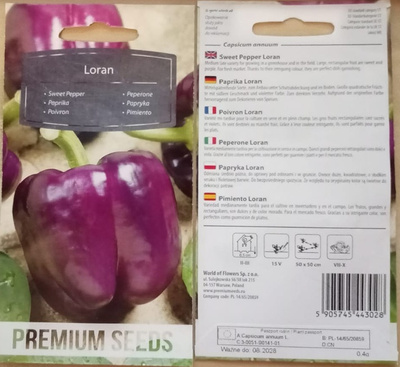 Paprika "Loran" - siemenet #