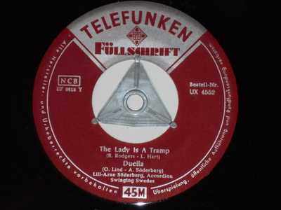 7"  Lill-Arne Söderberg - Vol. 5 - EP single 1955 jazz VG++