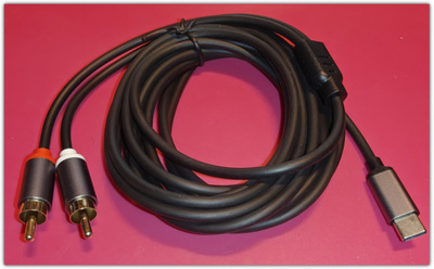 USB C - RCA urospistoke adapteri / 3m #30628