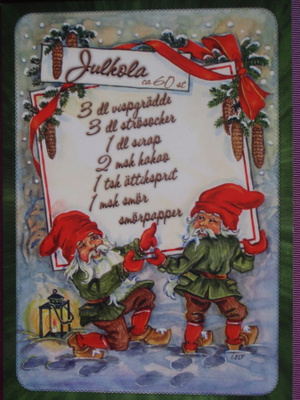 Ingrid Elf tontuilla resepti julkola ruots.