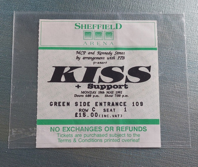 KISS : Keikkalippu Revenge kiertueelta '92