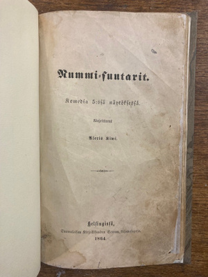 1864, A. Kivi: Nummisuutarit, 1.p., 1864