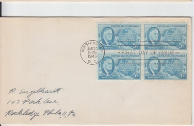 USA FDC 1946  nelilöllä