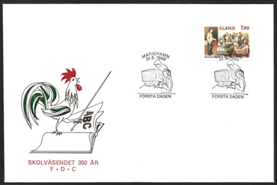 FDC Åland 1989 Koululaitos 350 vuotta  LaPe ÅL 036