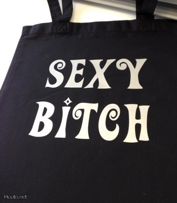 SexY Bitch musta kangaskassi