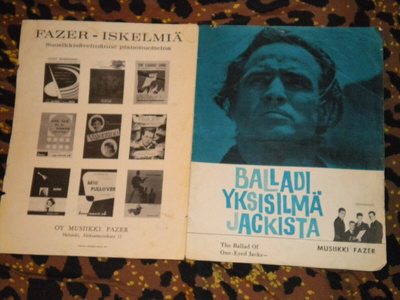 Nuottivihko - KUKONPOJAT - Balladi yksi-silmä jackistä 1961