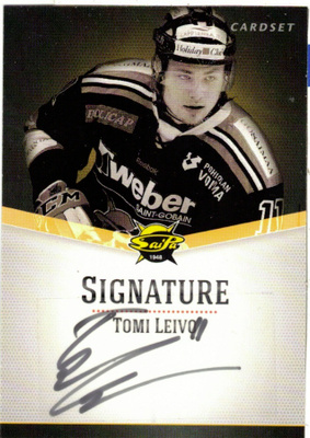 2012-13 Cardset TOMI LEIVO SaiPa Signature nimmarI