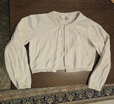 Valkoinen bolero, koko 122/128