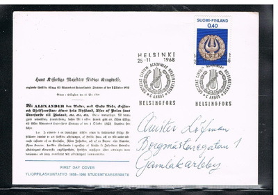 1968  Hki - Ylioppilaskunnat 25.11. epl 24.11.