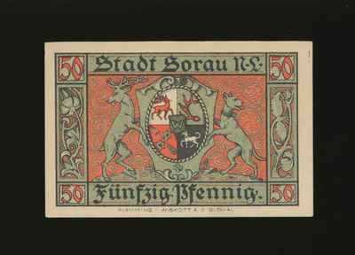 Saksa Notgeld 50 Pfennig, Sorau 1921