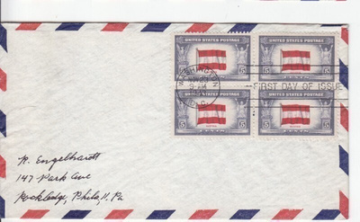 USA FDC 1943  nelilöllä
