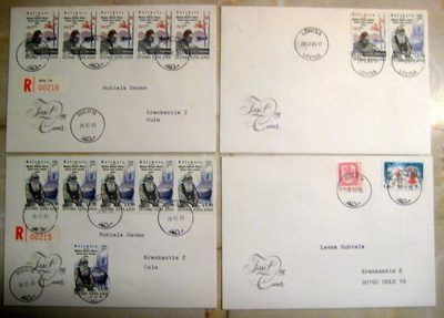 FDC kuoret 16 kpl. 4-kuvaa(92)