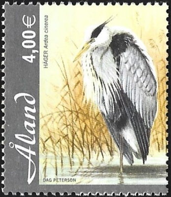 Åland 2005  Tulokaslintuja Harmaahaikara 4,00 € ** LaPe 246