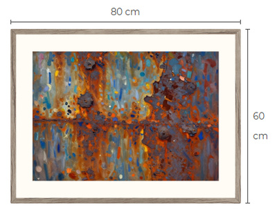 Uusi uniikki Ruoste art print taulu 60 cm x 80 cm