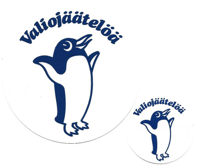 Valiojäätelöä, iso ja pieni tarra