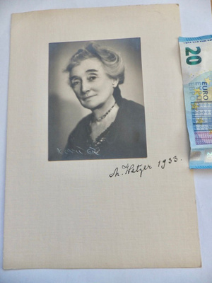 VANHA Valokuva Kenraalitar Marie Wetzer + Nimmari 1933