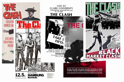THE CLASH -- juliste setti x5 A4 (Upea Lahja!) #1