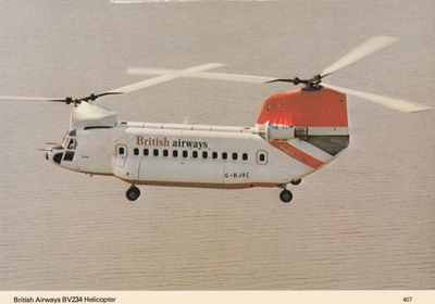 LENTOKONEKORTTI - HELIKOPTERI - BRITISH AIRWAYS BV234